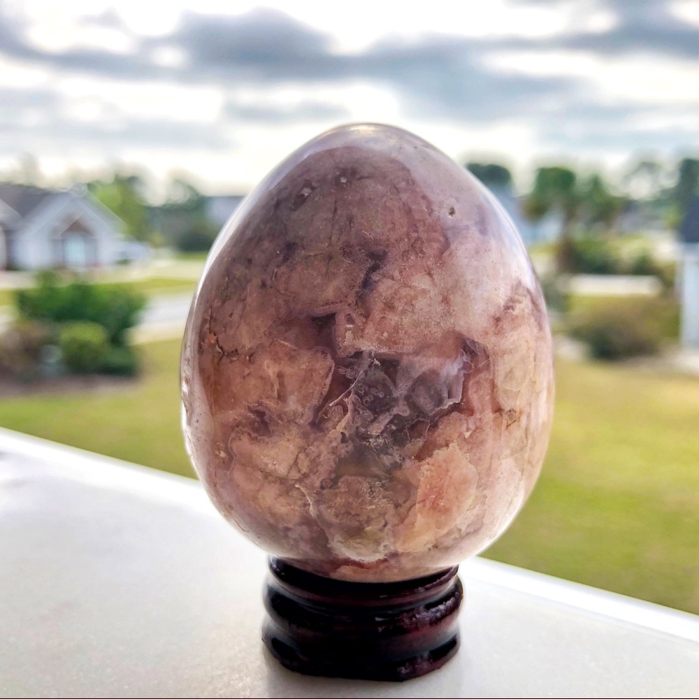 Flower Agate Egg